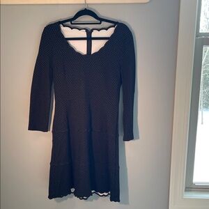 Black & White Scalloped Dress